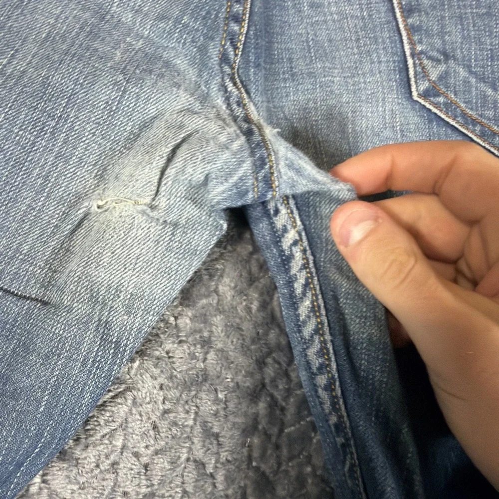 Levis 519 Jeans W34 L32 Mens Blue Super Skinny Fit Stretch‎ Denim